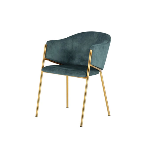 Scaun dining albastru din catifea Noblesse