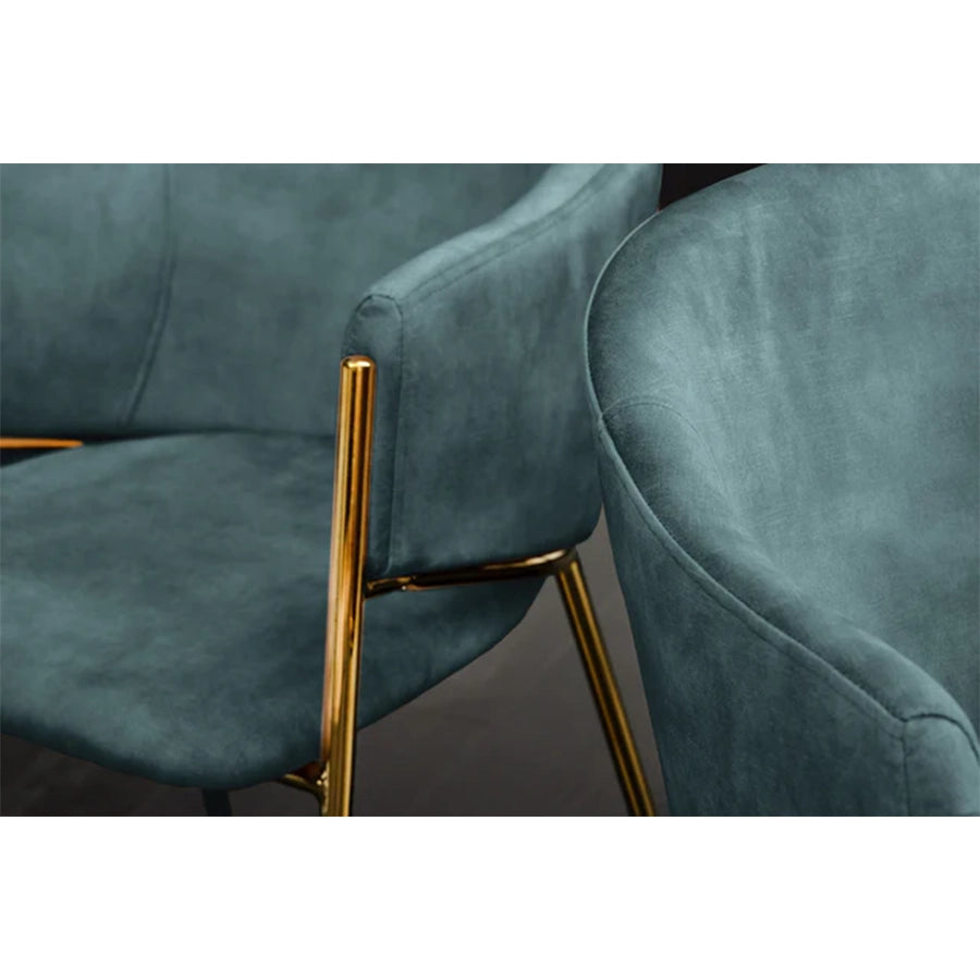 Scaun dining albastru din catifea Noblesse
