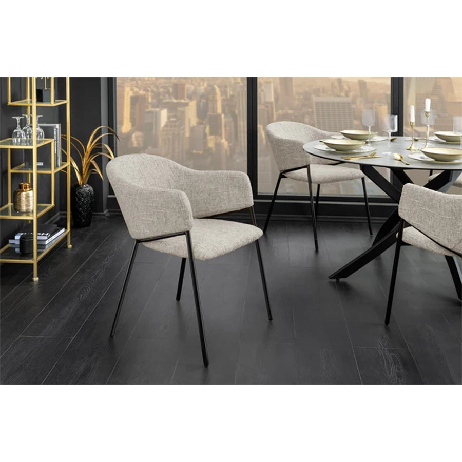 Scaun dining bej din poliester Noblesse