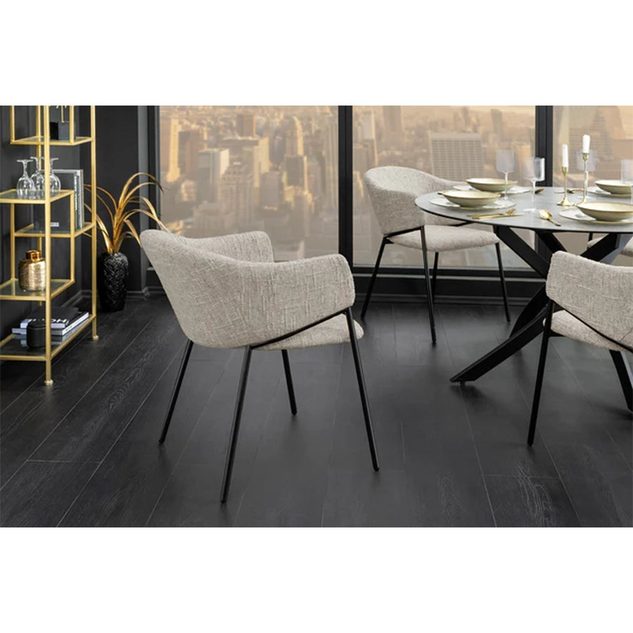 Scaun dining bej din poliester Noblesse