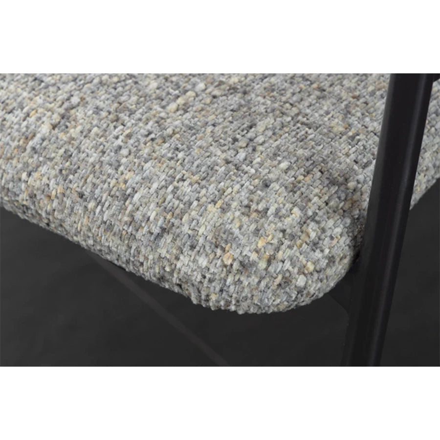 Scaun dining gri din poliester Noblesse