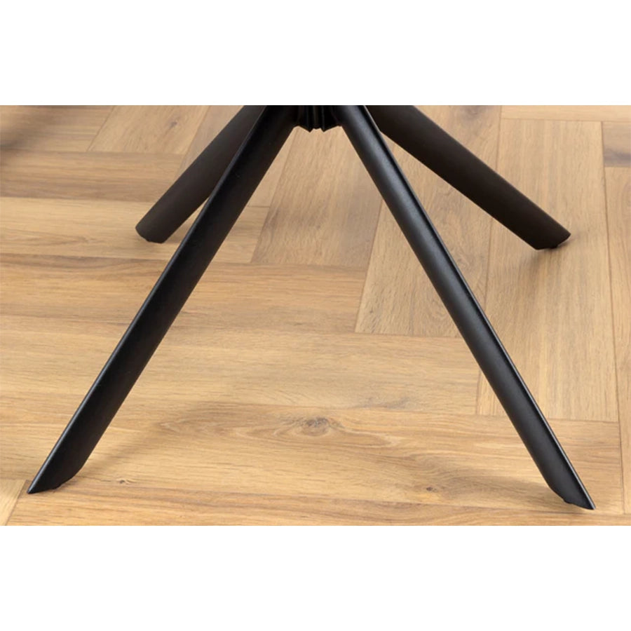 Scaun negru rotativ din piele si textil Le Grand