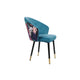 Scaun dining albastru din catifea Maison Classique