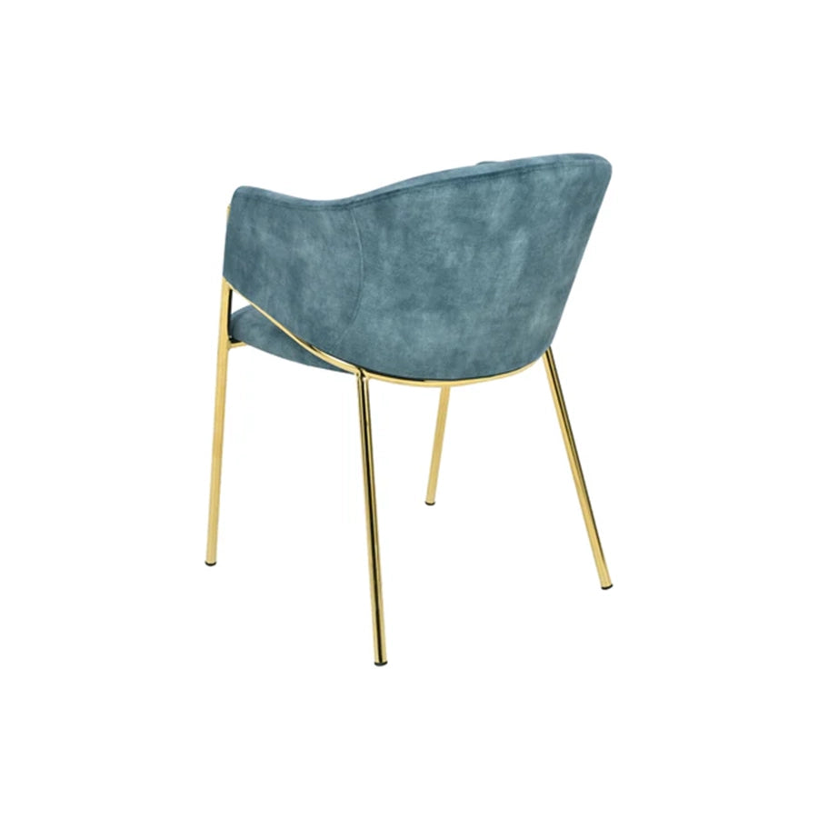 Scaun dining albastru din catifea Noblesse