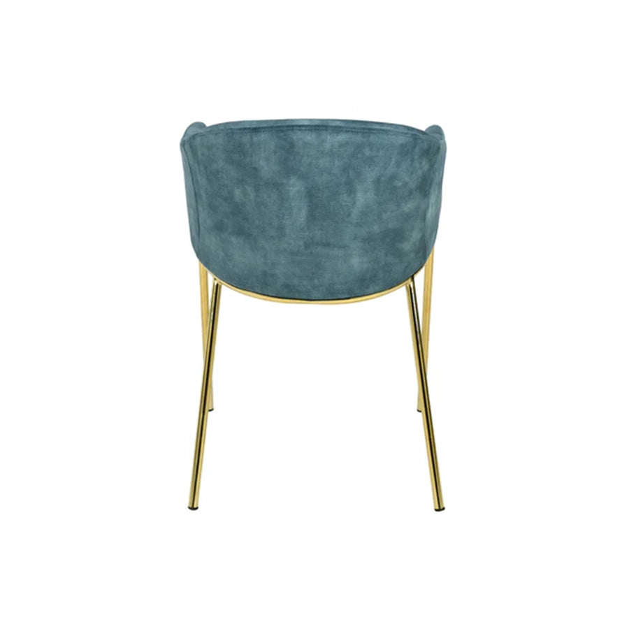 Scaun dining albastru din catifea Noblesse