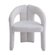 Scaun dining alb cu design organic Namur