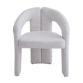 Scaun dining alb cu design organic Namur