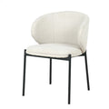 Scaun dining alb cu picioare negre Amarante