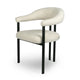 Scaun dining alb cu picioare negre Basel