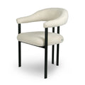 Scaun dining alb cu picioare negre Basel