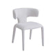 Scaun dining alb din catifea Matera