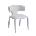 Scaun dining alb din catifea Matera