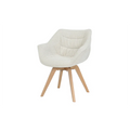 Scaun dining bej cu auto return boucle The Dutch