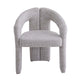 Scaun dining bej cu design organic Namur