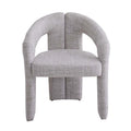 Scaun dining bej cu design organic Namur