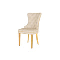 Scaun dining bej din catifea Castle