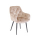 Scaun dining bej din catifea Milano