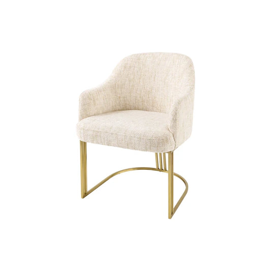 Scaun dining bej din chenille Extravagancia