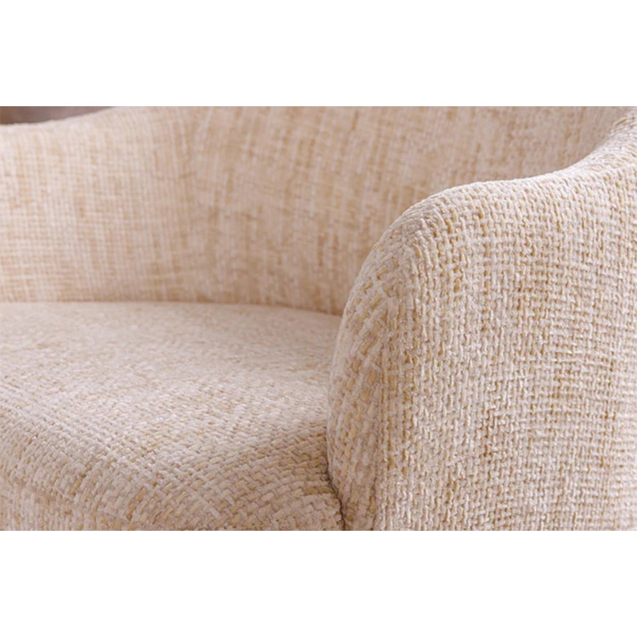 Scaun dining bej din chenille Extravagancia