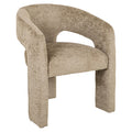 Scaun dining bej din material textil Belle