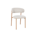 Scaun dining bej din material texturat Belfort