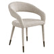 Scaun dining bej din material texturat Gia