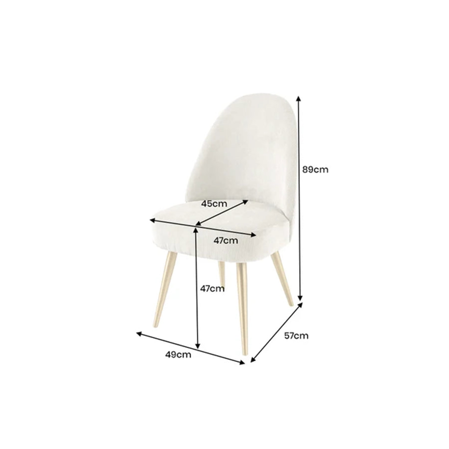 Scaun dining bej din poliester Mia Casa