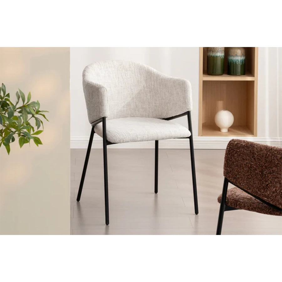 Scaun dining bej din poliester Noblesse