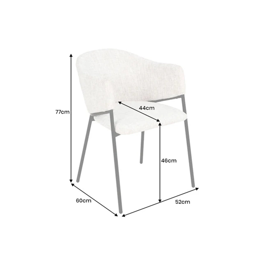 Scaun dining bej din poliester Noblesse