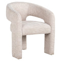 Scaun dining crem din material textil Belle