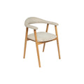 Scaun dining crem din poliester Valhalla Wood