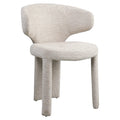 Scaun dining crem din poliester Viola Natural