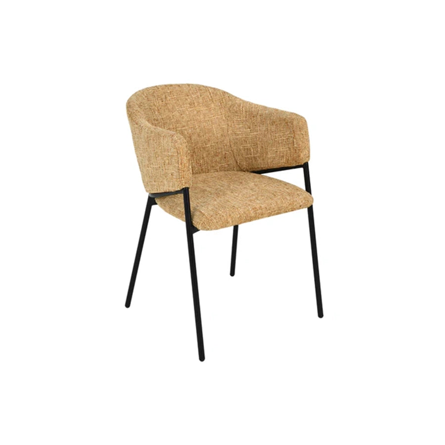 Scaun dining galben mustar din poliester Noblesse
