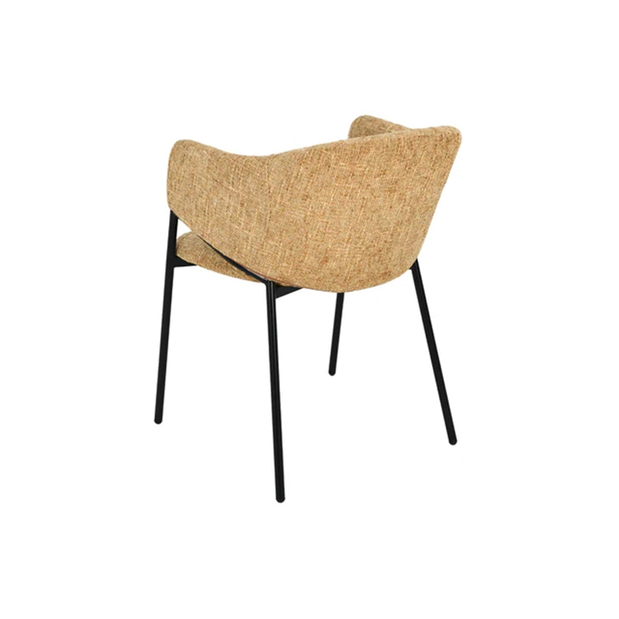 Scaun dining galben mustar din poliester Noblesse