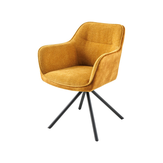 Scaun dining galben mustar rotativ Verona Poetic