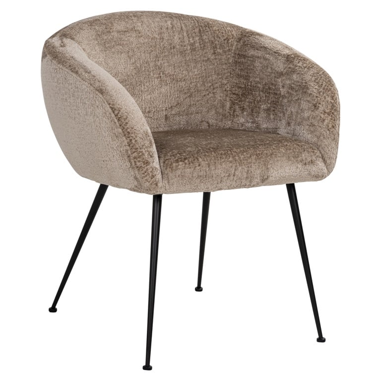 Scaun dining grej din chenille Ruby