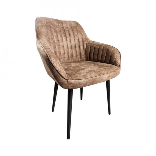 Scaun dining grej din microfibra Turin Invicta Interior - Poetic Store