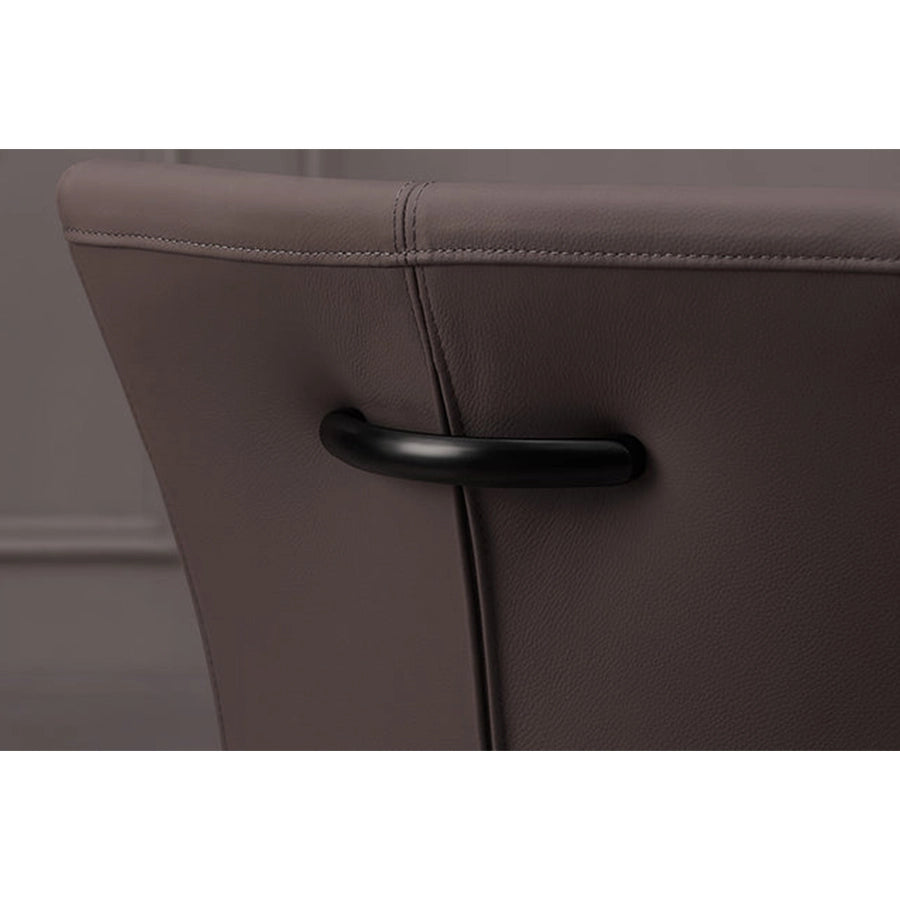 Scaun dining grej din piele Samson