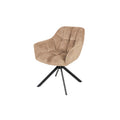 Scaun dining grej rotativ din catifea Papillon