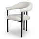 Scaun dining gri deschis cu picioare negre Basel