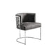Scaun dining gri din catifea Elegance