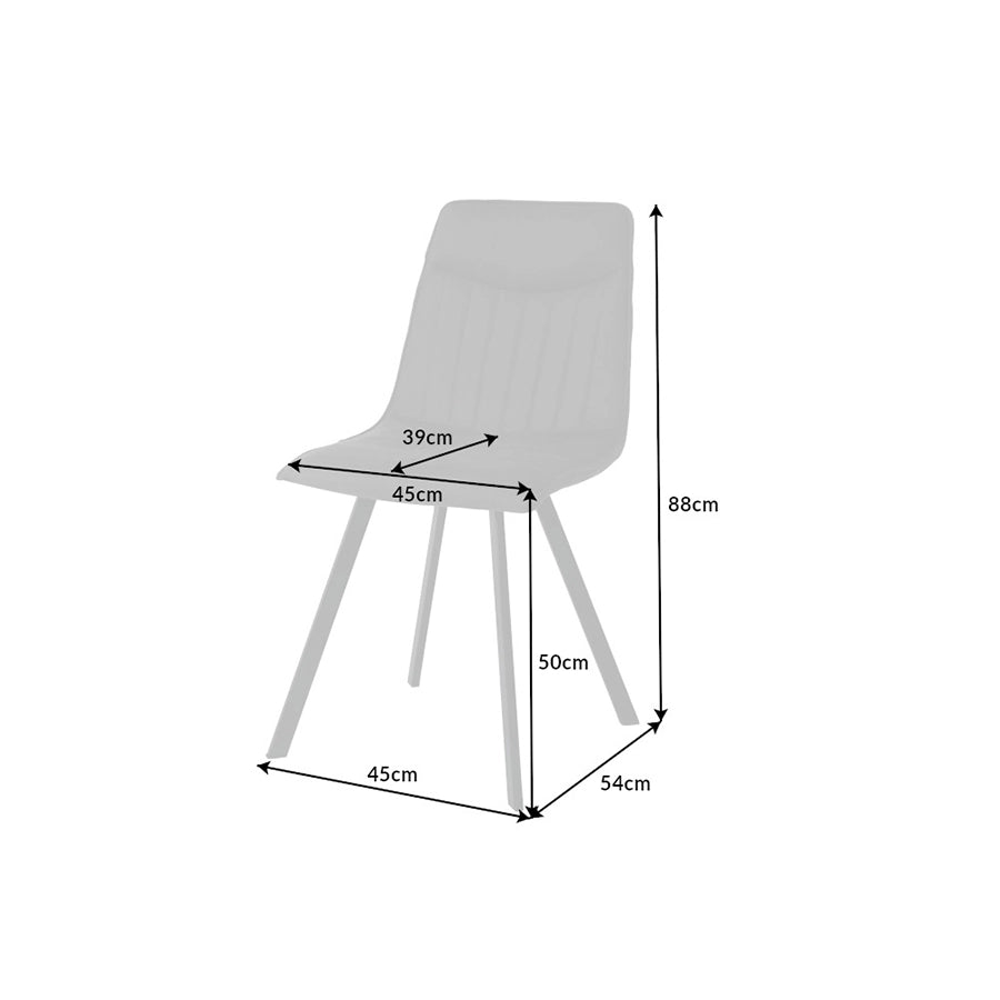 Scaun dining gri din microfibra Aston Invicta Interior