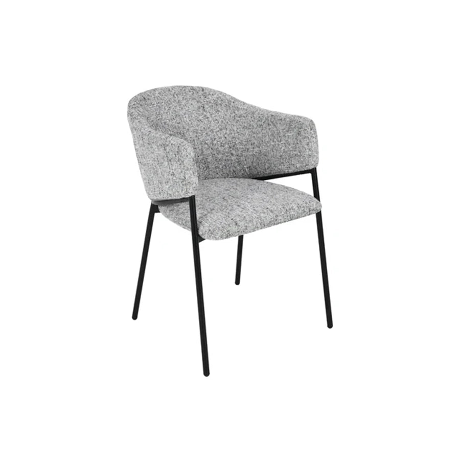 Scaun dining gri din poliester Noblesse