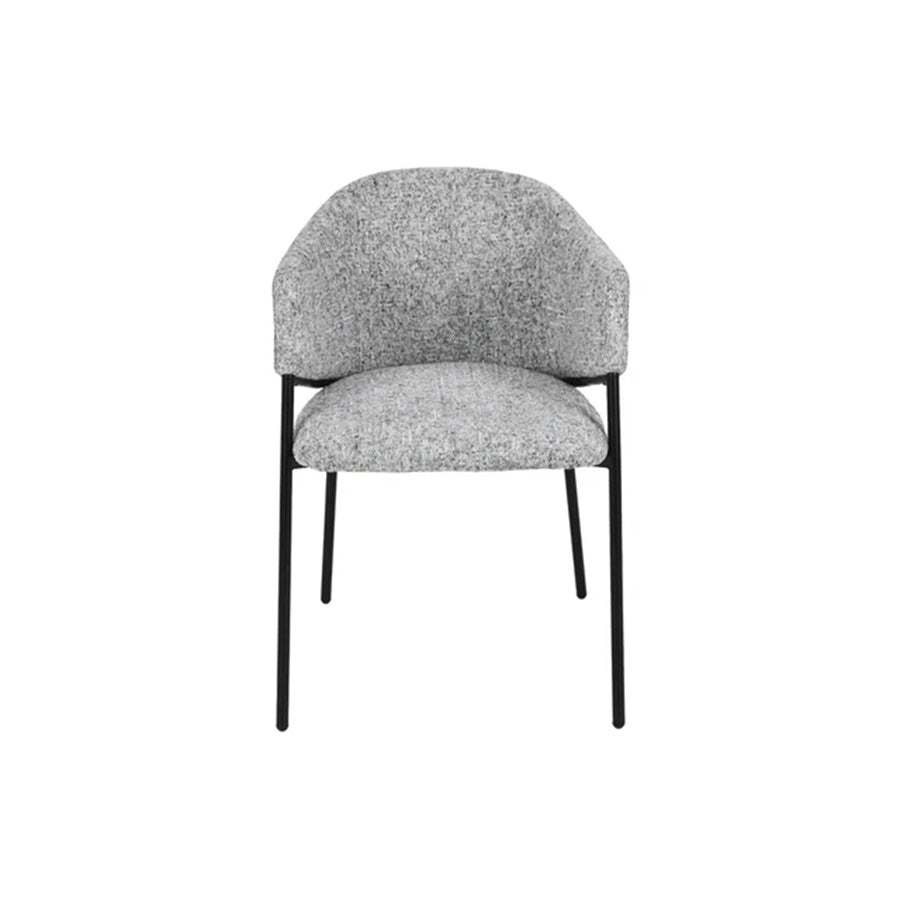 Scaun dining gri din poliester Noblesse