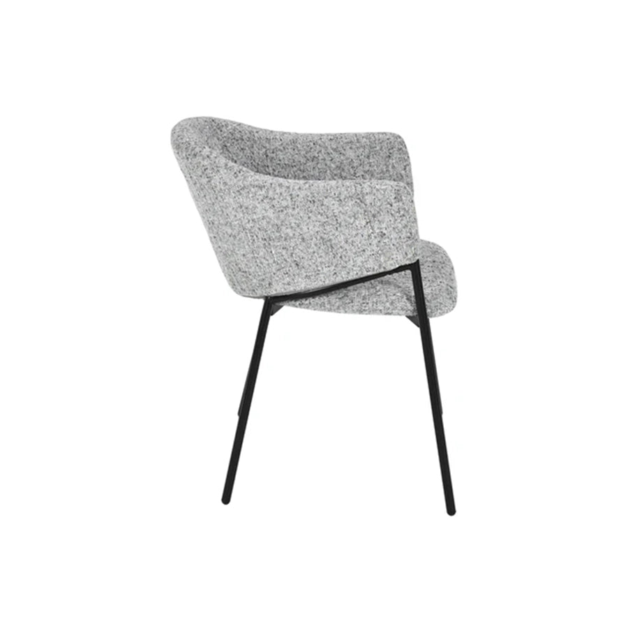 Scaun dining gri din poliester Noblesse