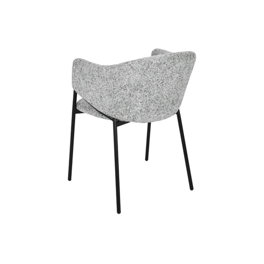 Scaun dining gri din poliester Noblesse