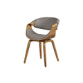 Scaun dining gri natur din poliester Organic