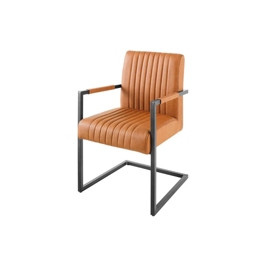 Scaun dining maro din piele Big Aston