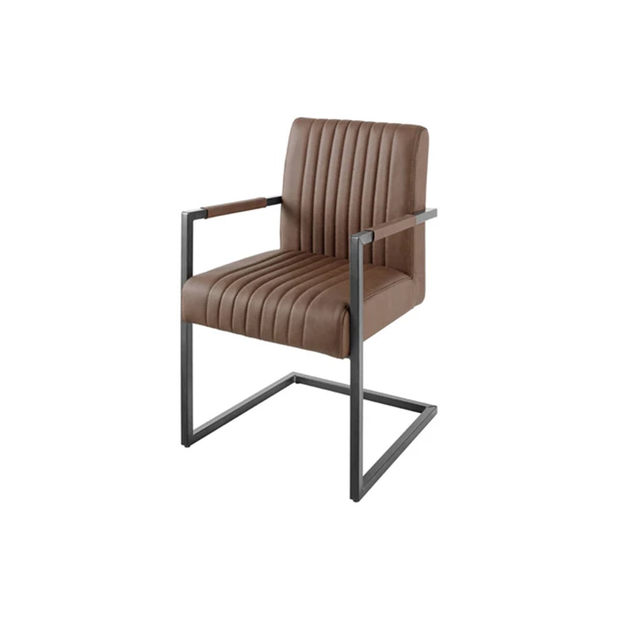 Scaun dining maro din piele Big Aston