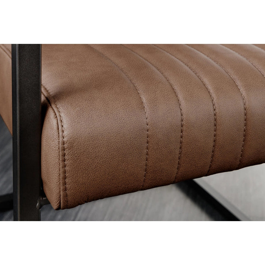 Scaun dining maro din piele Big Aston